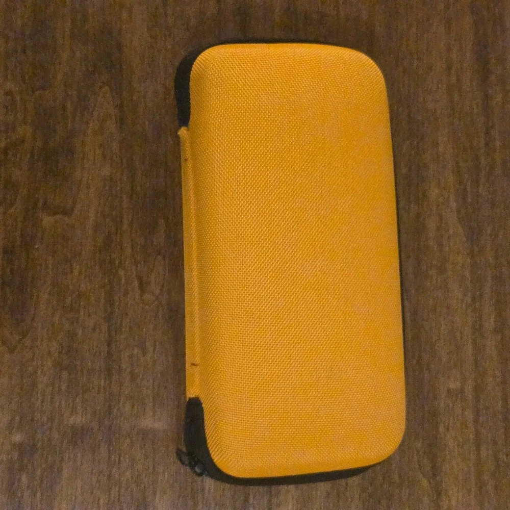 Polaroid Hard Shell Zippered Carrying Case Orange Black Logo Tech Accessory
